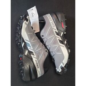 Salomon Speedcross 6 Wide Mens Trail Running Shoes Gray Black Size 9EE Wide NEW!